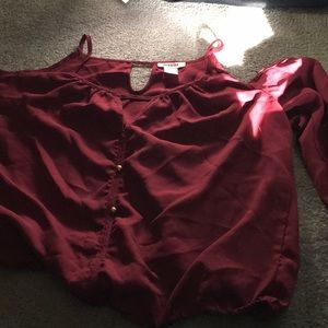 Burgundy blouse